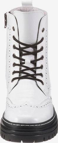 GABOR Lace-Up Ankle Boots in White