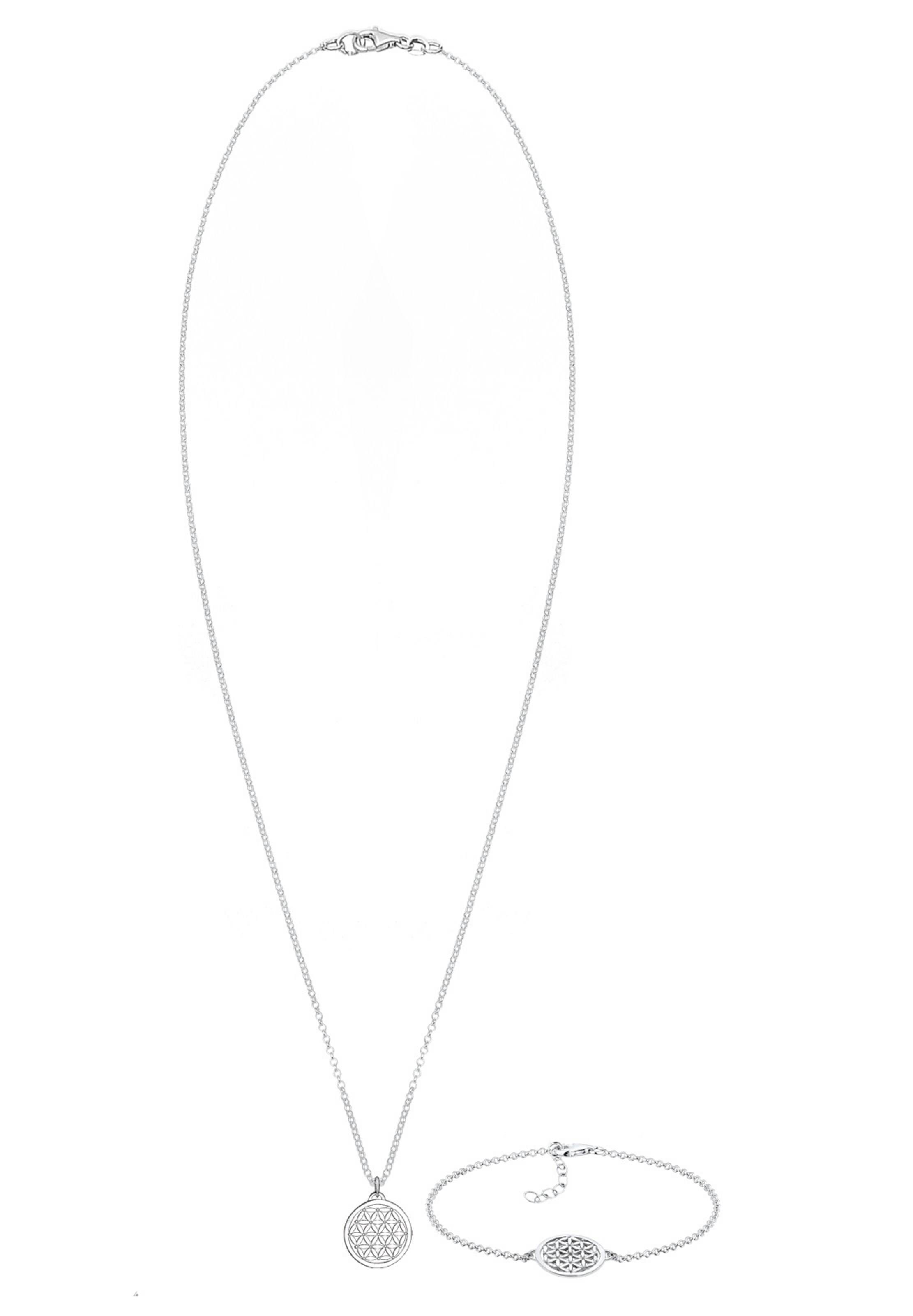 ELLI Schmuckset 'Lebensblume' in Silber: Vorderseite