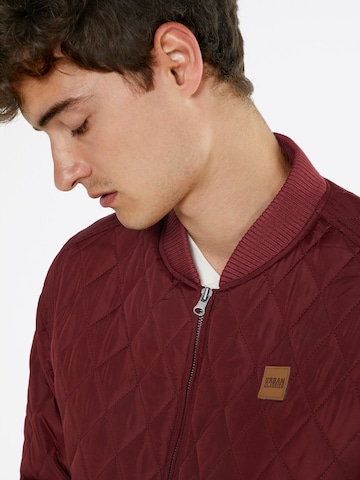 Veste mi-saison 'Diamond Quilt' Urban Classics en rouge