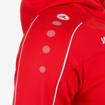 JAKO Athletic Zip-Up Hoodie in Red: front