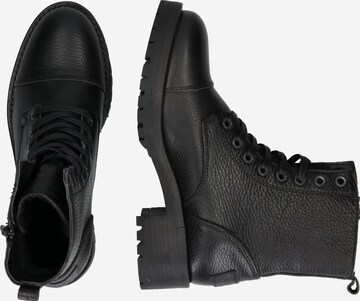 BULLBOXER Lace-Up Ankle Boots in Black: side