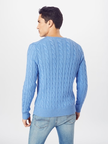 Coupe regular Pull-over 'LS DRIVER CN-LONGSLEEVE-SWEATER' Polo Ralph Lauren en bleu