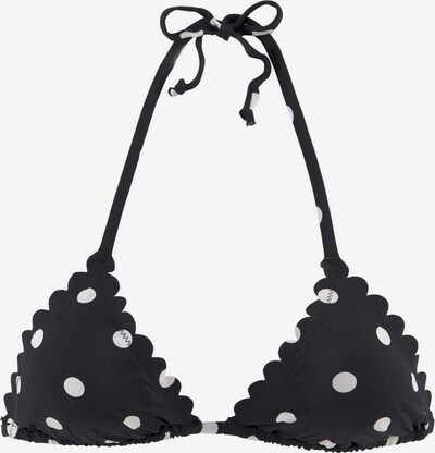 LASCANA Bikini-Top in schwarz / weiß, Produktansicht