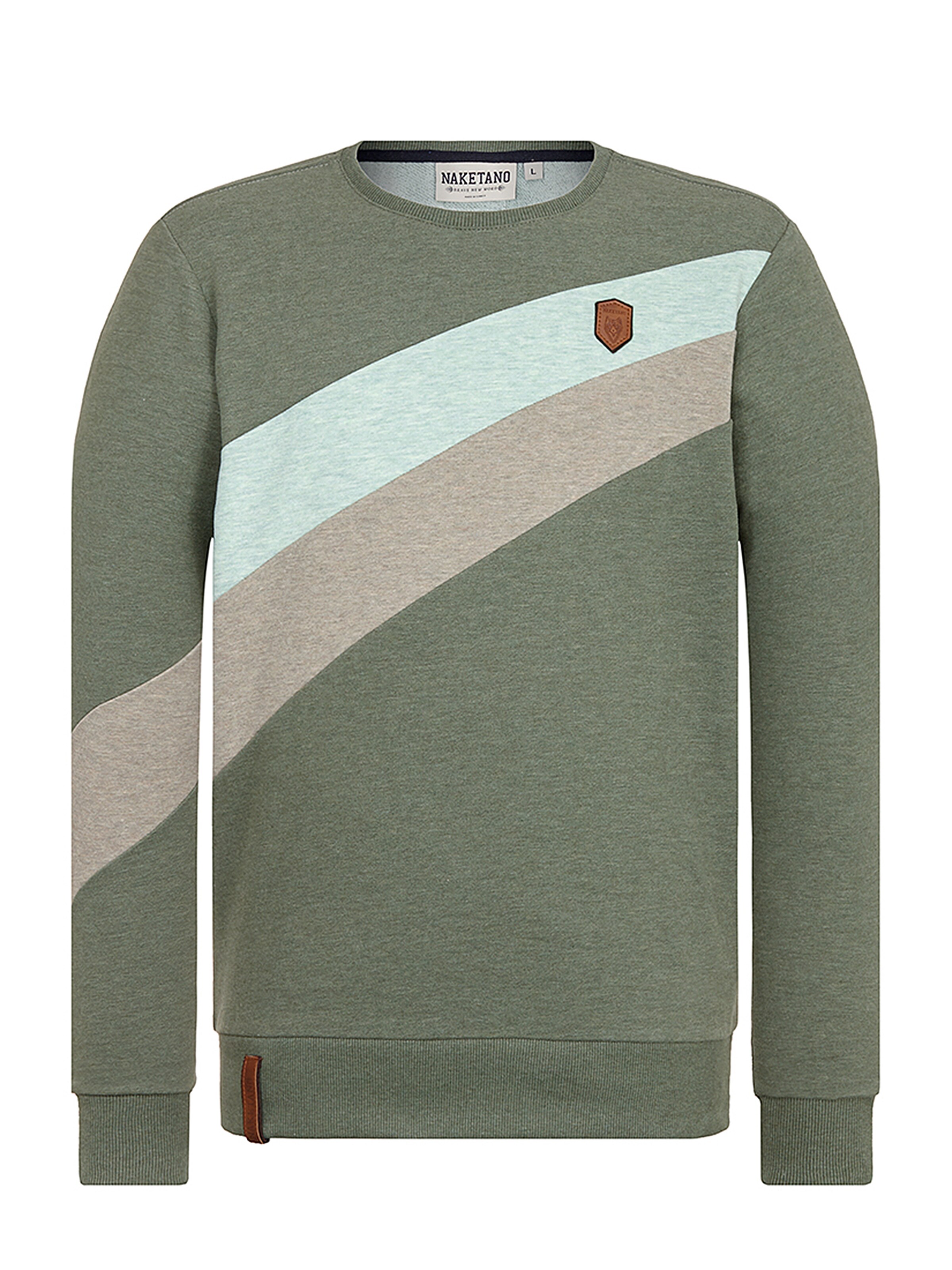 naketano - Sweatshirt 'Verdammte Order 66' in de kleur Donkergroen