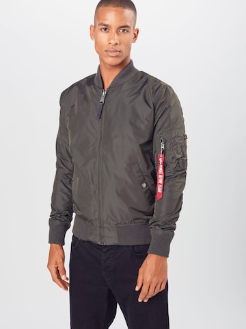 ALPHA INDUSTRIES Kevad-sügisjope 'MA-1 TT', värv hall: eest vaates