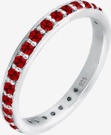 ELLI Ring 'Kristall' in Red: front