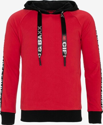 CIPO & BAXX Kapuzensweatshirt 'CL307' in Rot: predná strana