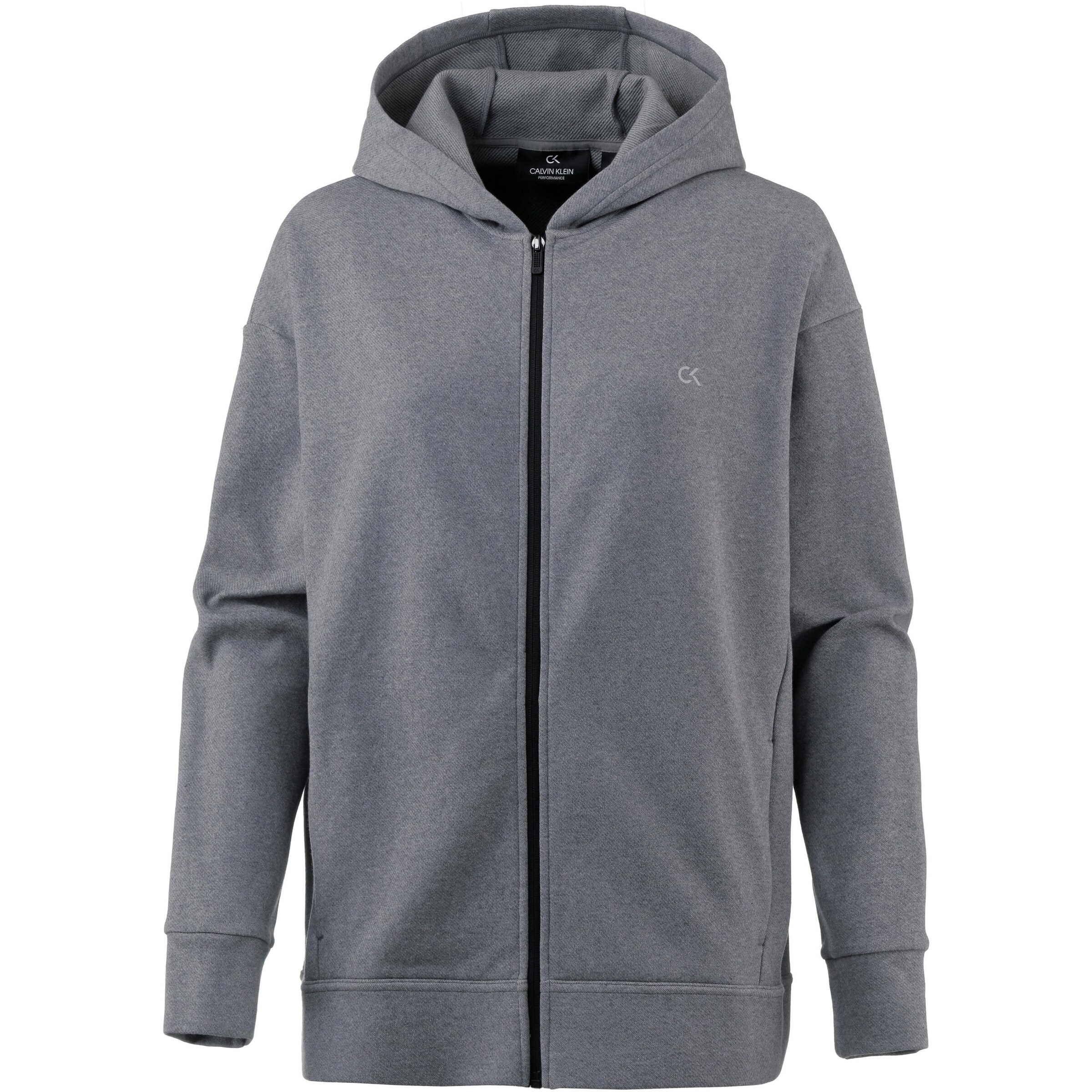 Calvin Klein - Sweatjacke in graumeliert