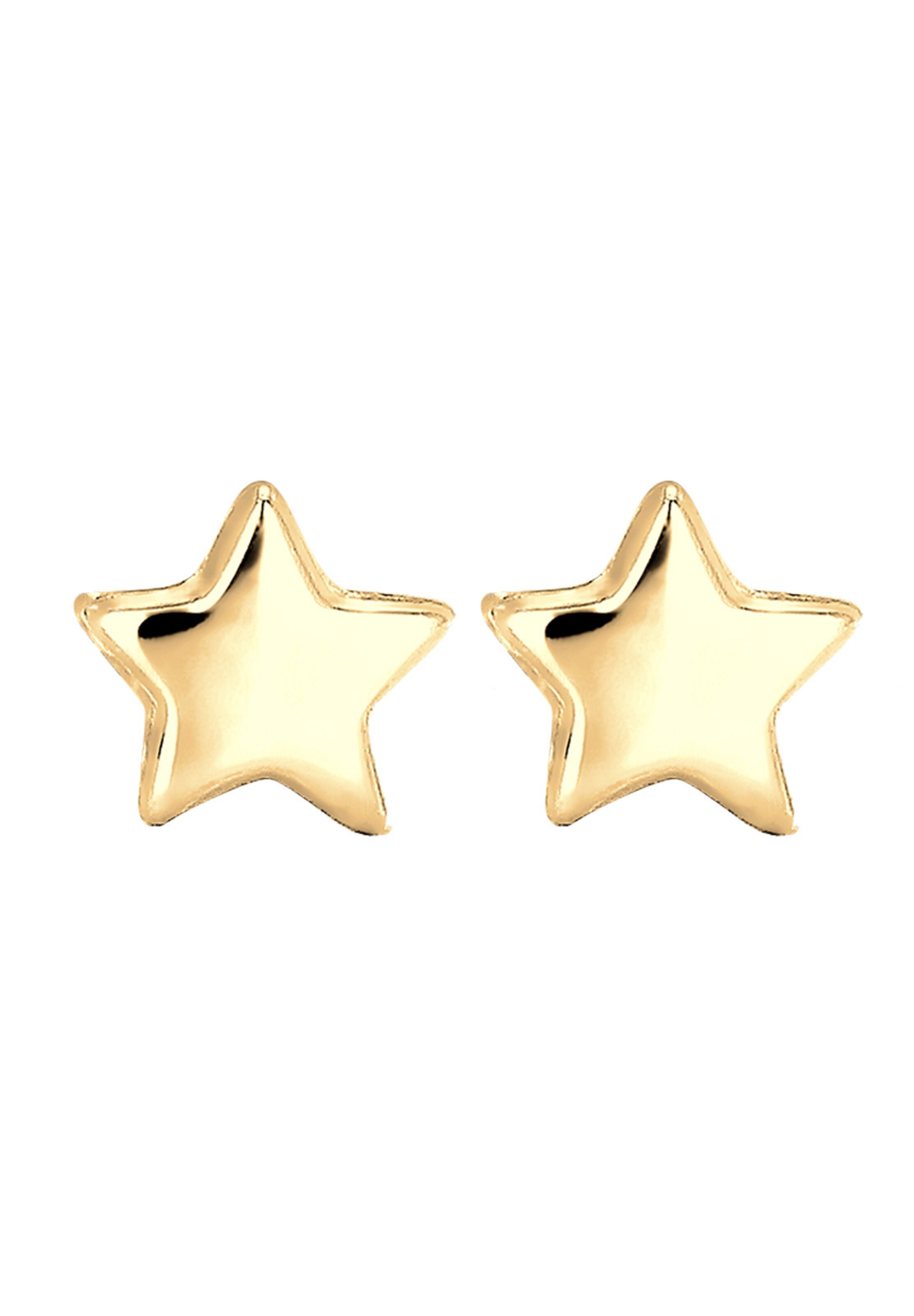 ELLI PREMIUM Ohrringe 'Sterne' in Gold: Vorderseite