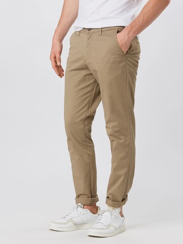 JACK & JONES Slim fit Chino trousers 'JPSTMarco JJDave' in Beige: front