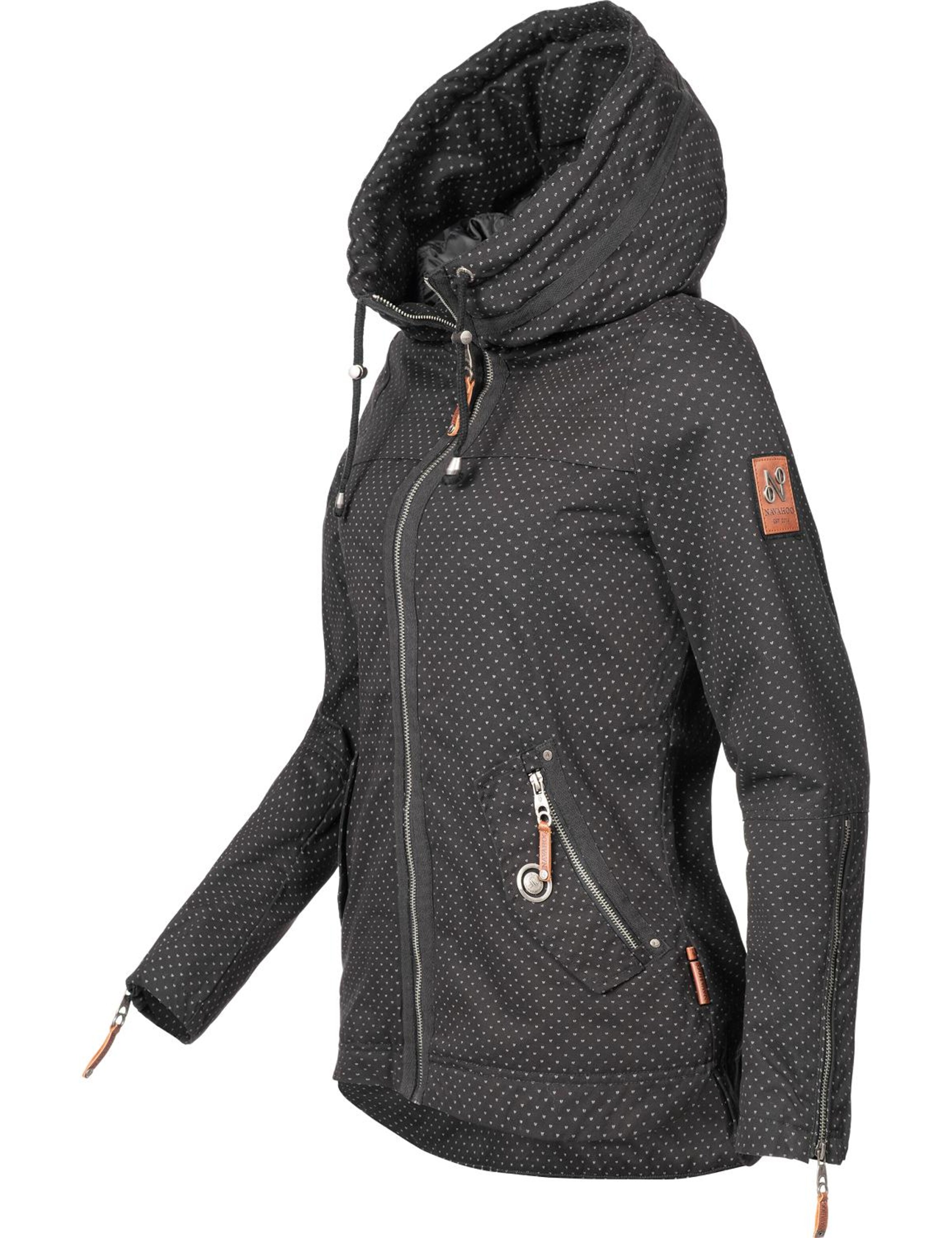 NAVAHOO Φθινοπωρινό και ανοιξιάτικο μπουφάν 'Wekoo' σε μαύρο