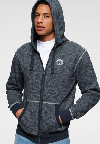 H.I.S Zip-Up Hoodie in Blue