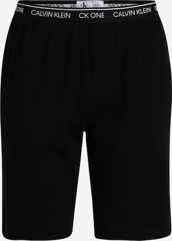 Regular Pantaloni de pijama de la Calvin Klein Underwear pe negru: față