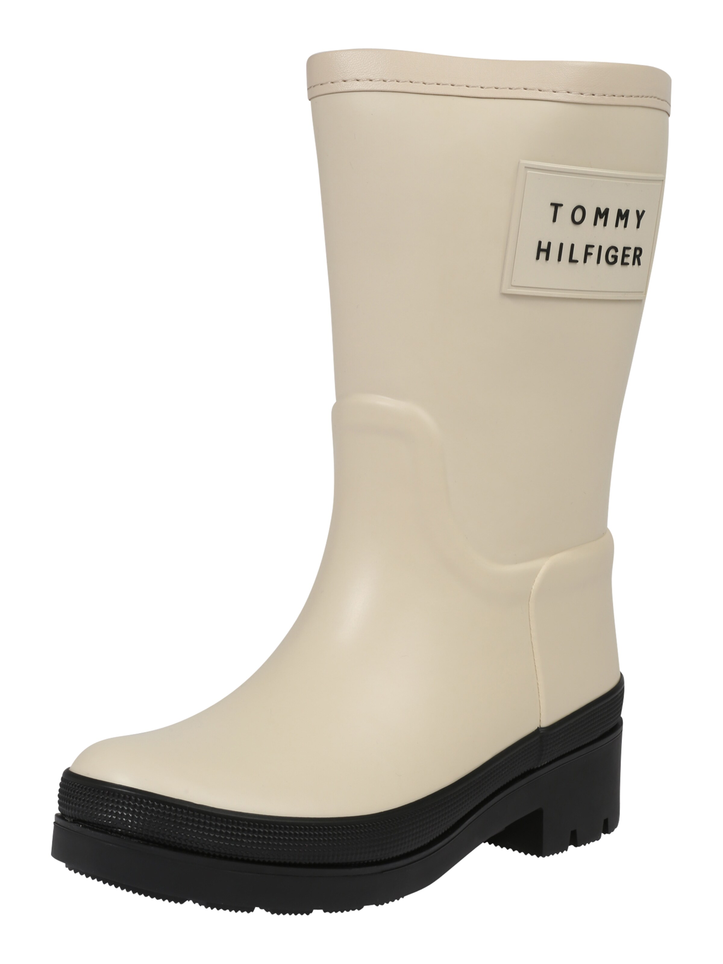 TOMMY HILFIGER - Regenlaarzen 'WARMLINED RAINBOOT' in de kleur Crème