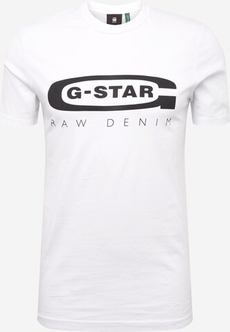 G-Star RAW Tričko 'Graphic 4' – bílá: přední strana