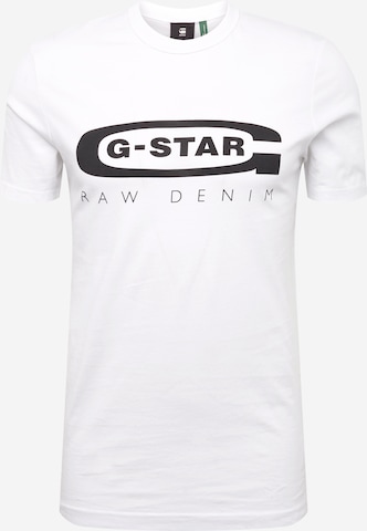 G-Star RAW Shirt 'Graphic 4' in White: front
