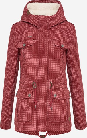 Ragwear Winterparka 'Laika' in Rood: voorkant