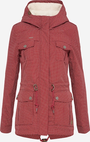 Ragwear Winterparka 'Laika' in Rood: voorkant