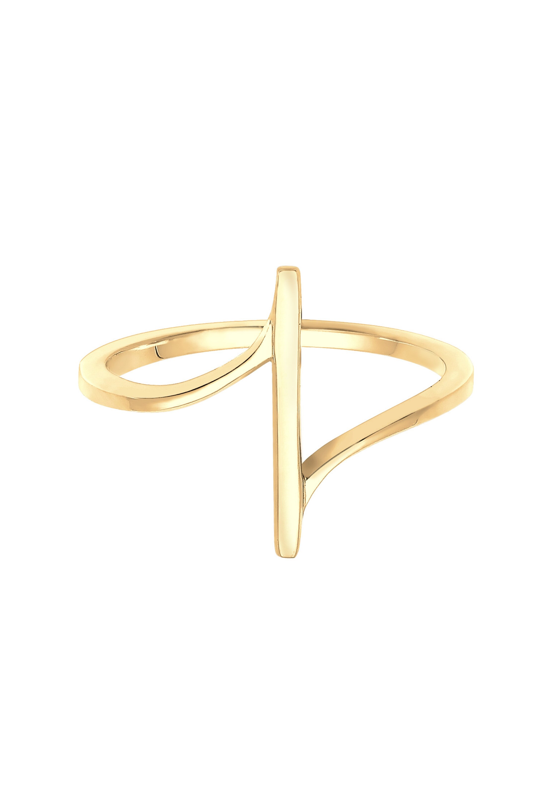 ELLI Ring 'Geo' in Goud: voorkant