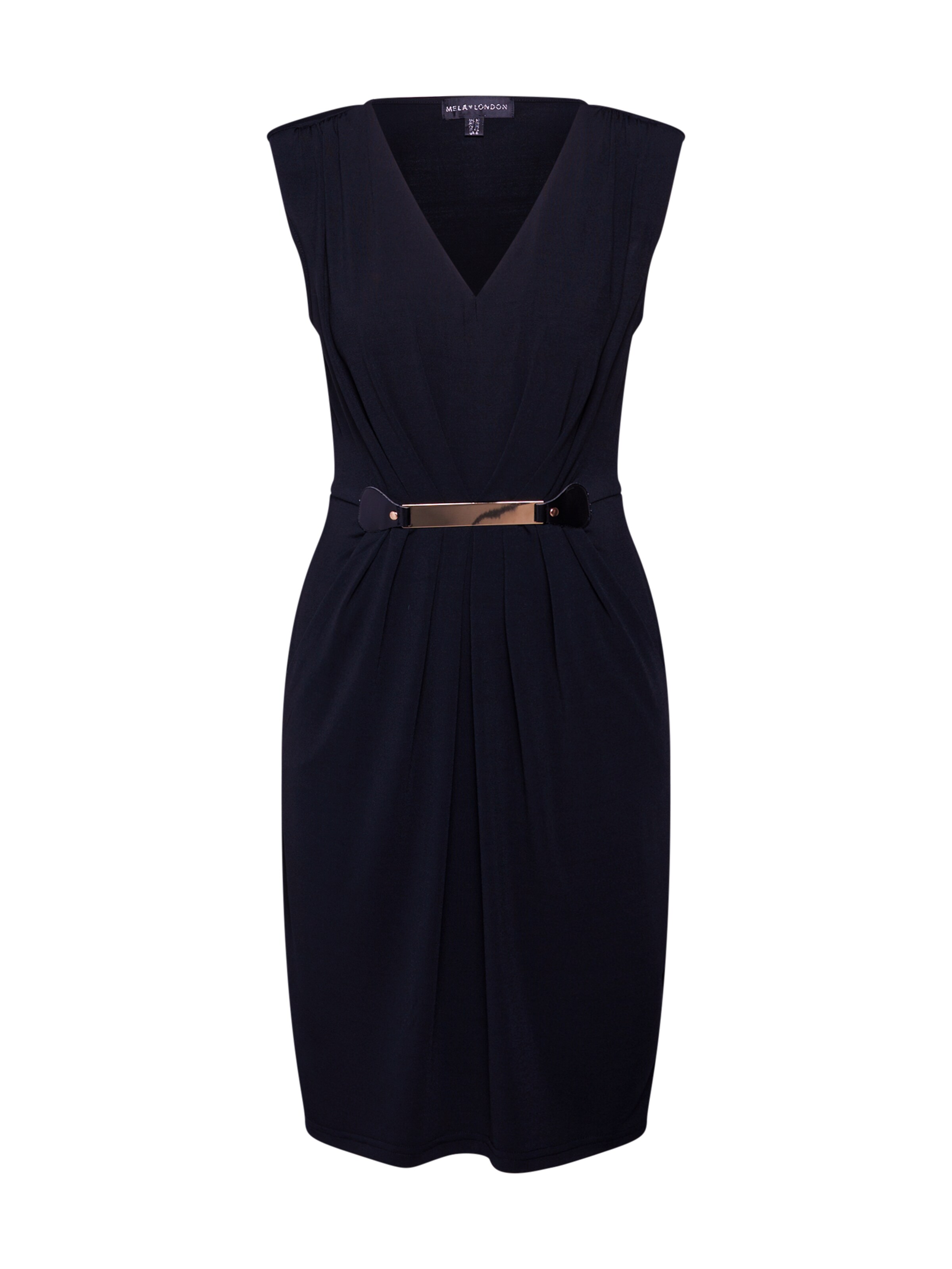 Mela London - Jurk 'BELT DETAIL DRESS' in de kleur Zwart