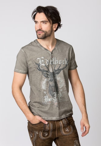 Chemise folklorique 'Berghero' STOCKERPOINT en gris : devant