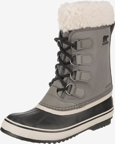 SOREL Après-ski 'Winter Carnival' en gris / taupe / noir, Vue avec produit