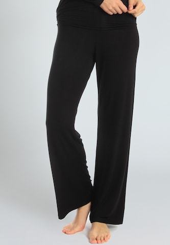 sassa Pajama Pants 'CASUAL COMFORT' in Black: front