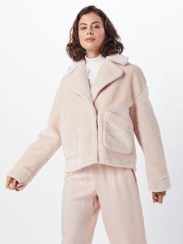 Urban Classics Jacke 'Sherpa Lapel' in Beige: predná strana