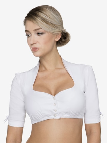 Blouse folklorique STOCKERPOINT en blanc : devant