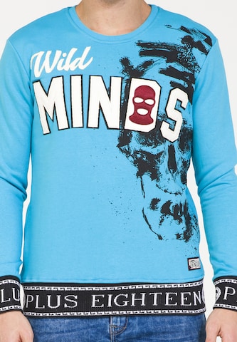 Sweat-shirt PLUS EIGHTEEN en bleu