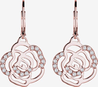 ELLI Ohrringe 'Blume, Rose' in rosegold, Produktansicht