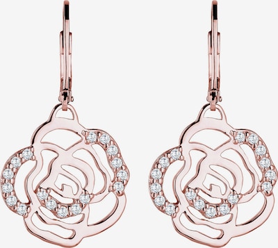 ELLI Ohrringe 'Blume, Rose' in rosegold, Produktansicht