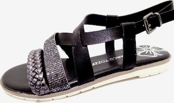 MARCO TOZZI Sandalen/Sandaletten in Schwarz: predná strana