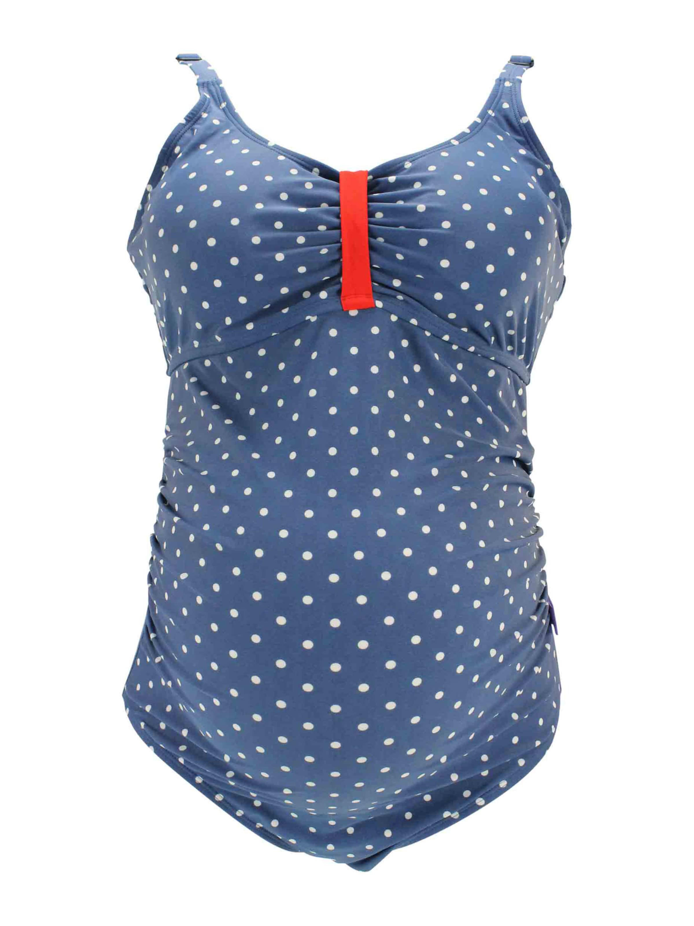petit amour T-shirt Swimsuit 'Alice' in Blue: front