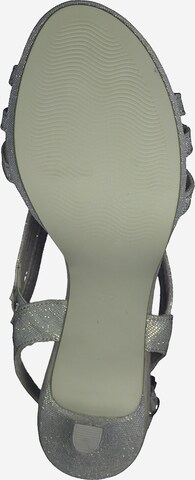 MARCO TOZZI Páskové sandály – stříbrná: spodní strana