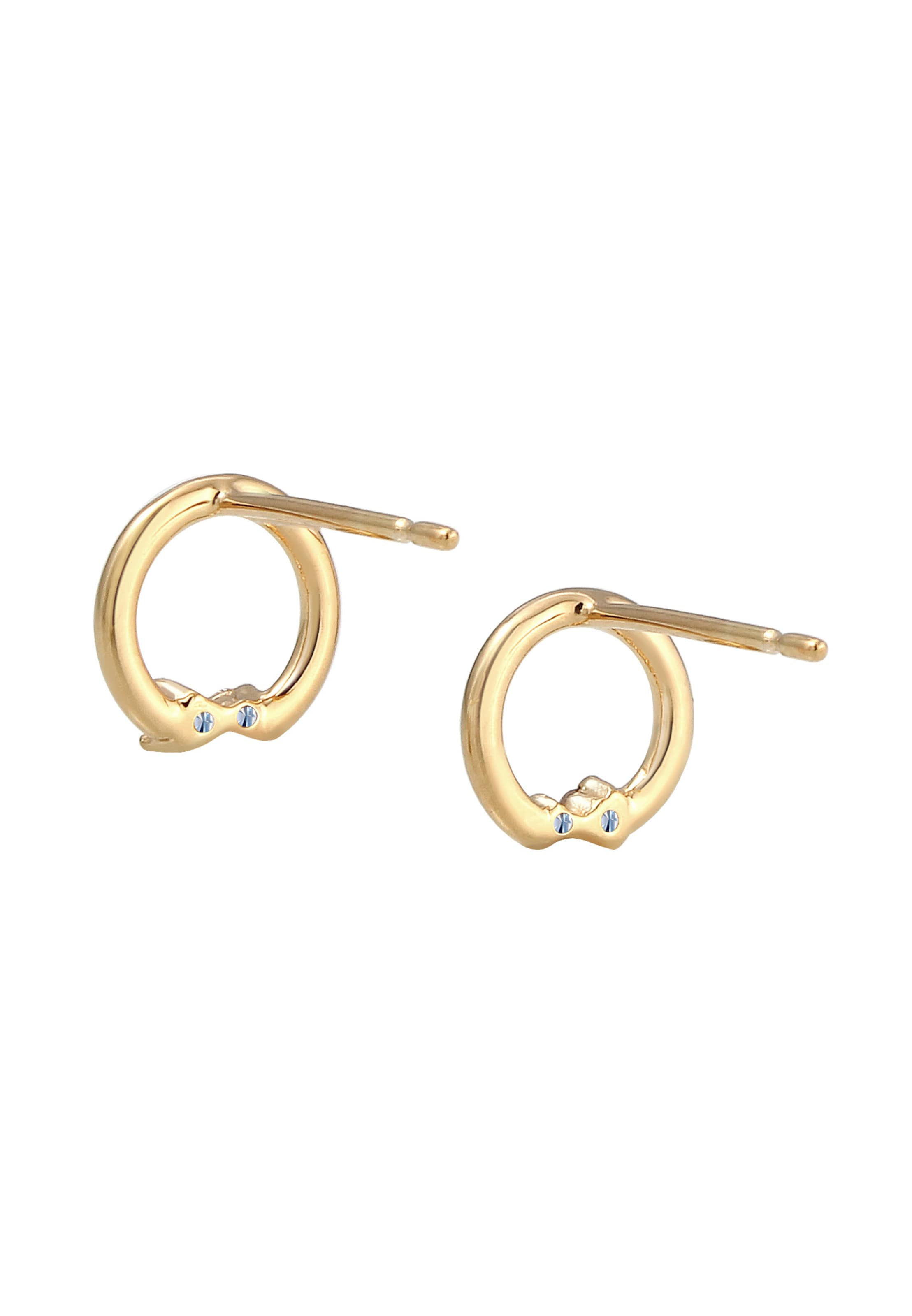 Elli DIAMONDS Ohrringe 'Kreis' in Gold