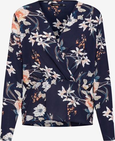 Boohoo Blusa 'NEW FLORAL' em navy / rosa pastel, Vista do produto