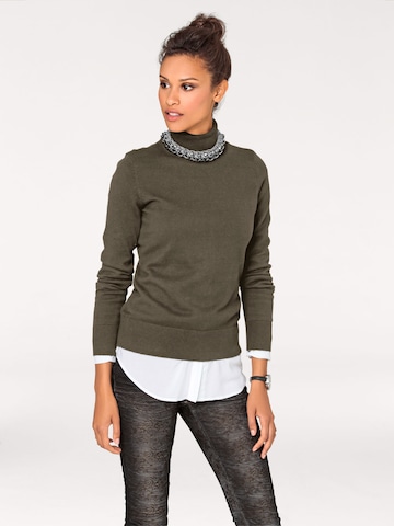 Pull-over heine en vert : devant