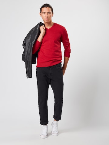 TOM TAILOR - Ajuste regular Jersey en rojo