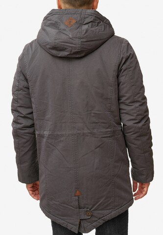 INDICODE JEANS Winter Parka 'Barge' in Grey