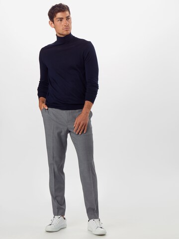 Coupe slim Pantalon à plis 'GREY MICRO TEXTURE SLIM' BURTON MENSWEAR LONDON en gris