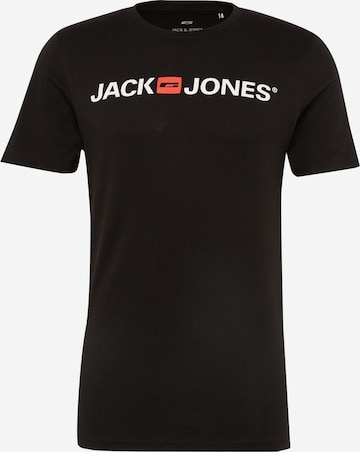 JACK & JONES Póló 'Essentials' - fekete: elől