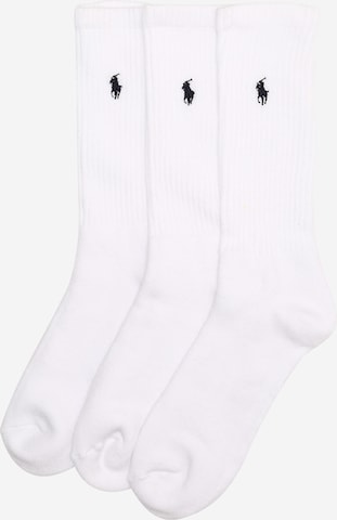 Polo Ralph Lauren Ponožky 'CREW W/PP-CREW-3 PACK' - biela: predná strana