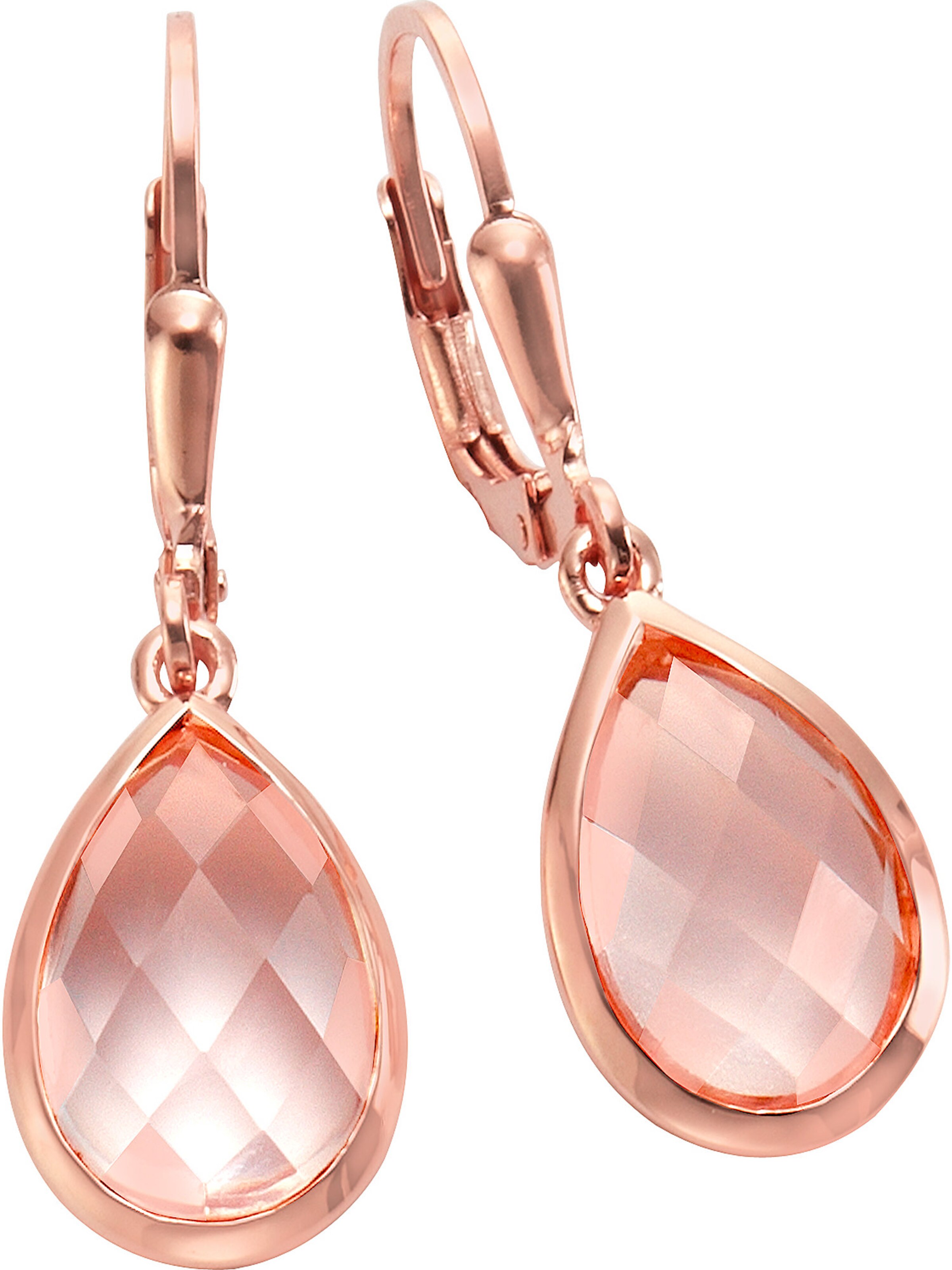 Boucles d'oreilles Jamelli en rose : devant