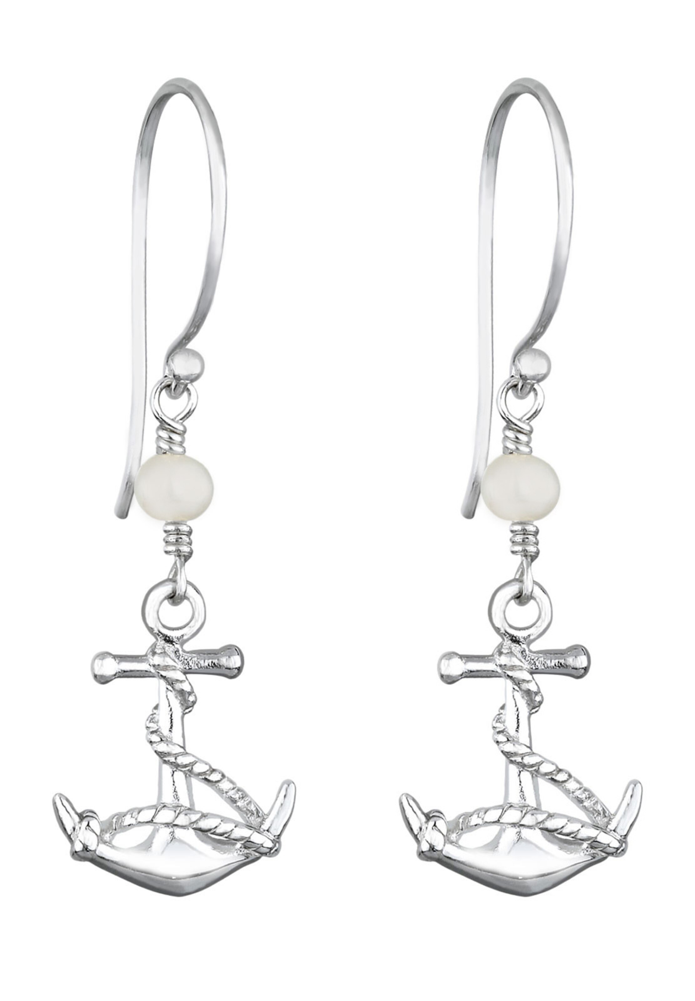 ELLI Ohrringe 'Anker' in Silber: Vorderseite
