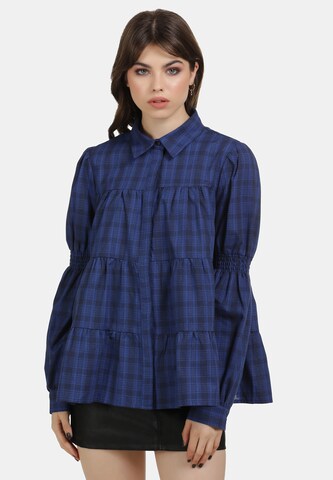 myMo ROCKS Blouse in Blauw: voorkant