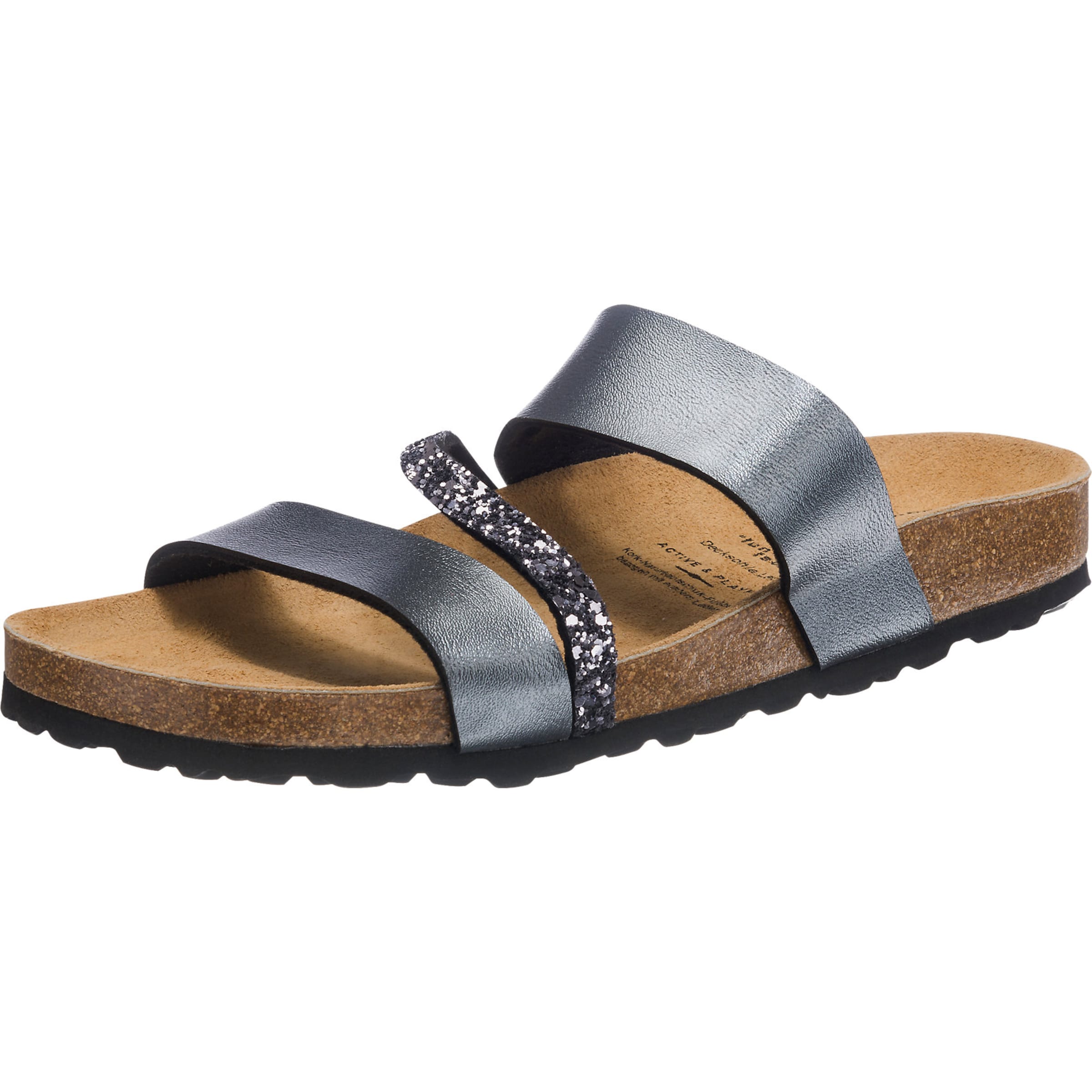 LICO Pantolette in Grau: Vorderseite