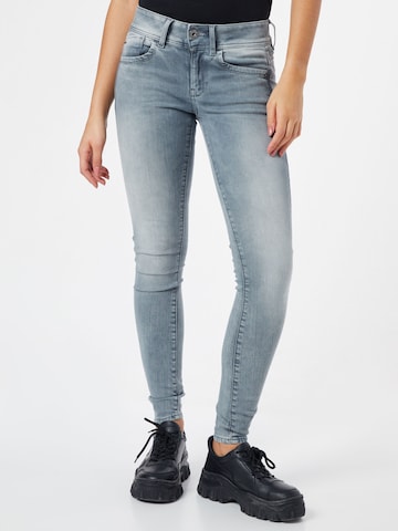 G-Star RAW - Skinny Calças de ganga 'Lynn' em cinzento: frente