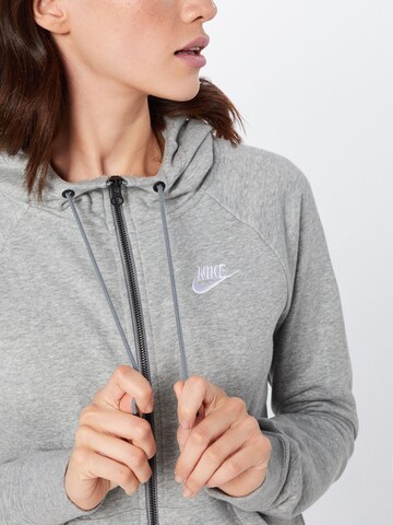 Nike Sportswear Zip-Up Hoodie 'Essntl' in Grey