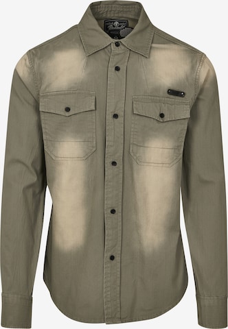 Brandit Regular fit Shirt 'Hardee' in Groen: voorkant